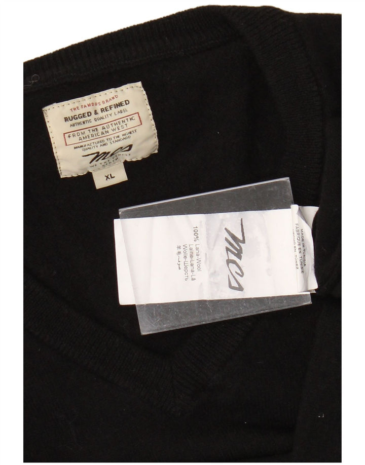 MARLBORO CLASSICS Herre V-hals sweater XL sort uld