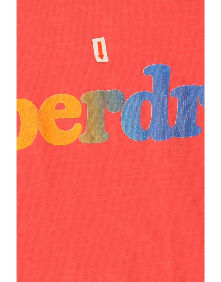 Superdry Grafisk T-shirt top til mænd, lille rød bomuld