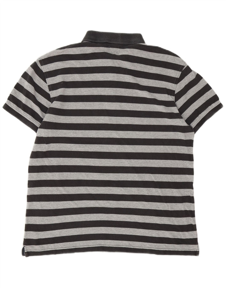 Levi's herre poloshirt XL gråstribet bomuld
