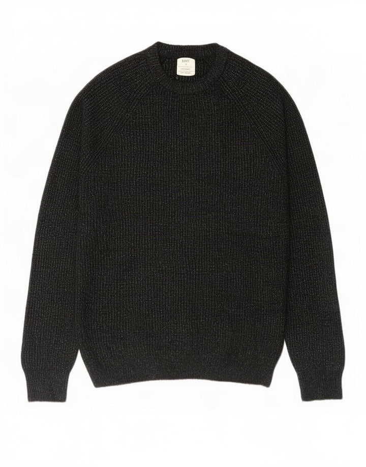 Marks & Spencer Herre sweater med rund hals, lille sort plettet polyamid