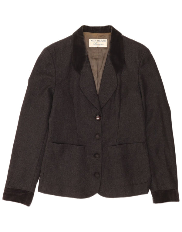 Anna Molinari Dame 4-knaps blazerjakke IT 42 Medium Grey Colourblock