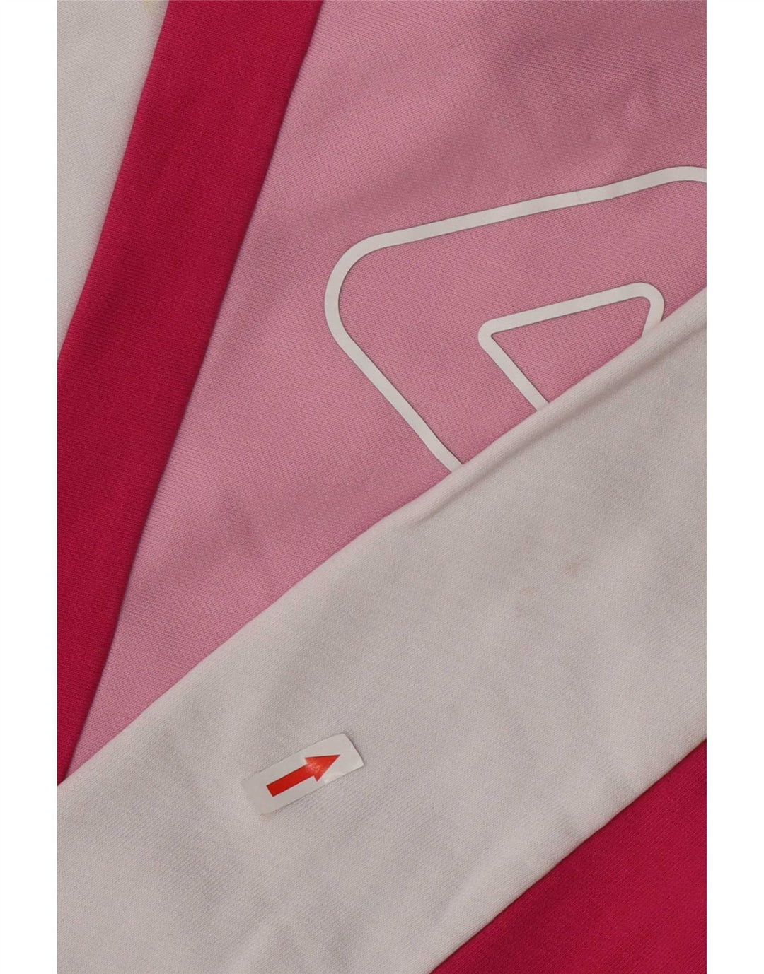 Fila Womens Oversized Crop Sweatshirt Jumper UK 16 Large White Colourblock