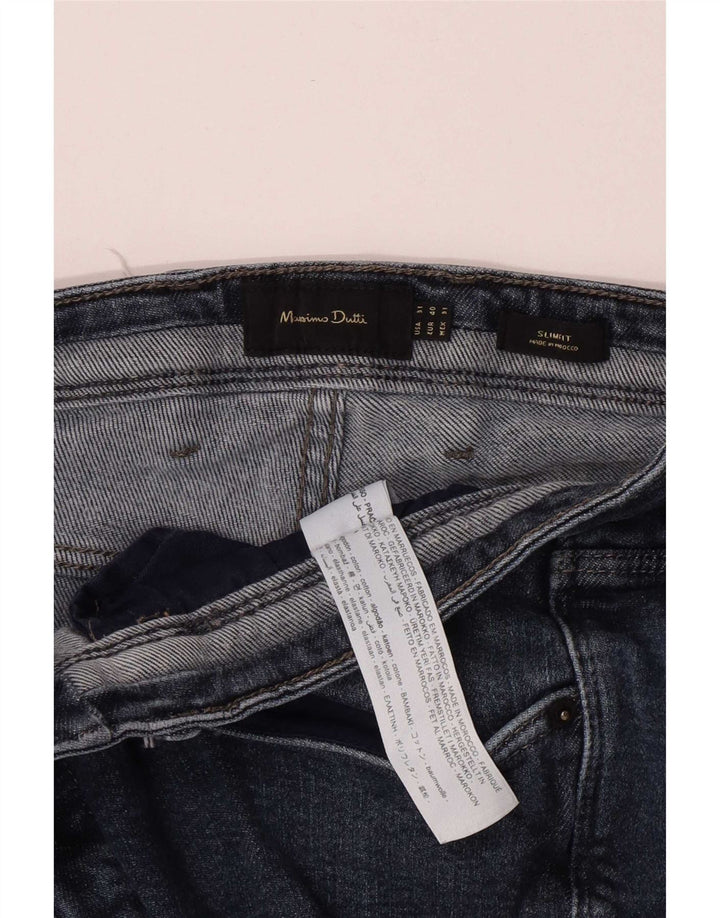 Massimo Dutti Herre Slim Jeans W31 L29 Blå Bomuld