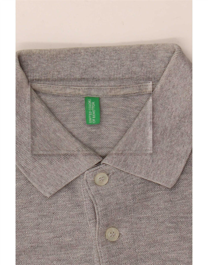 Benetton herre polo shirt lille grå
