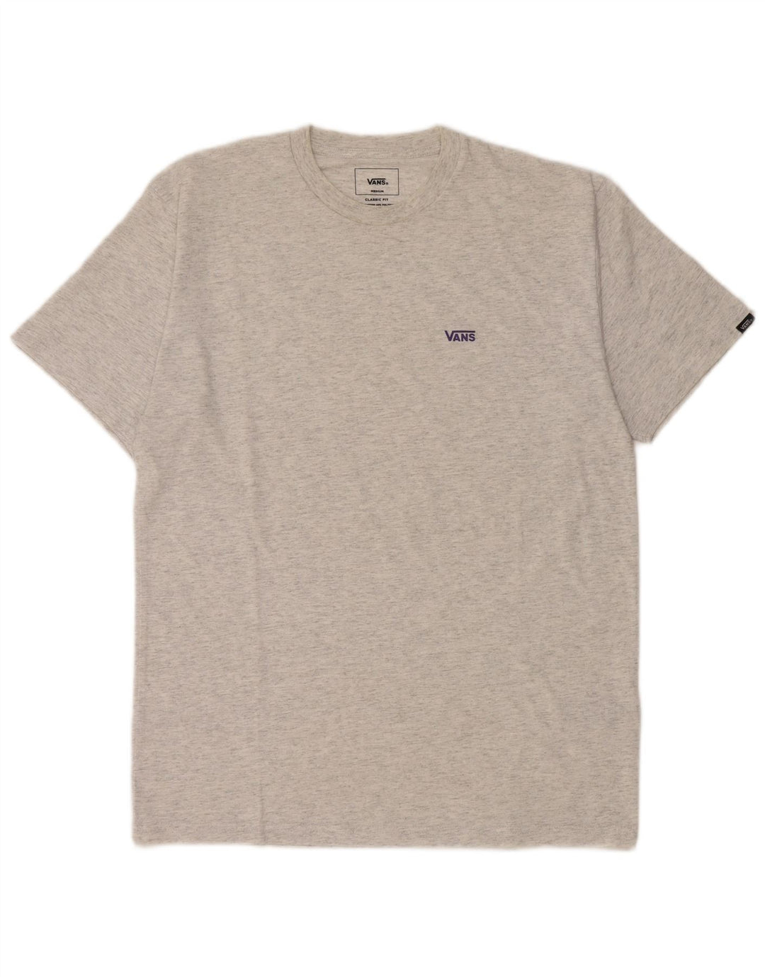 Vans Herre Classic Fit T-shirt Top Medium Grey Flecked Bomuld