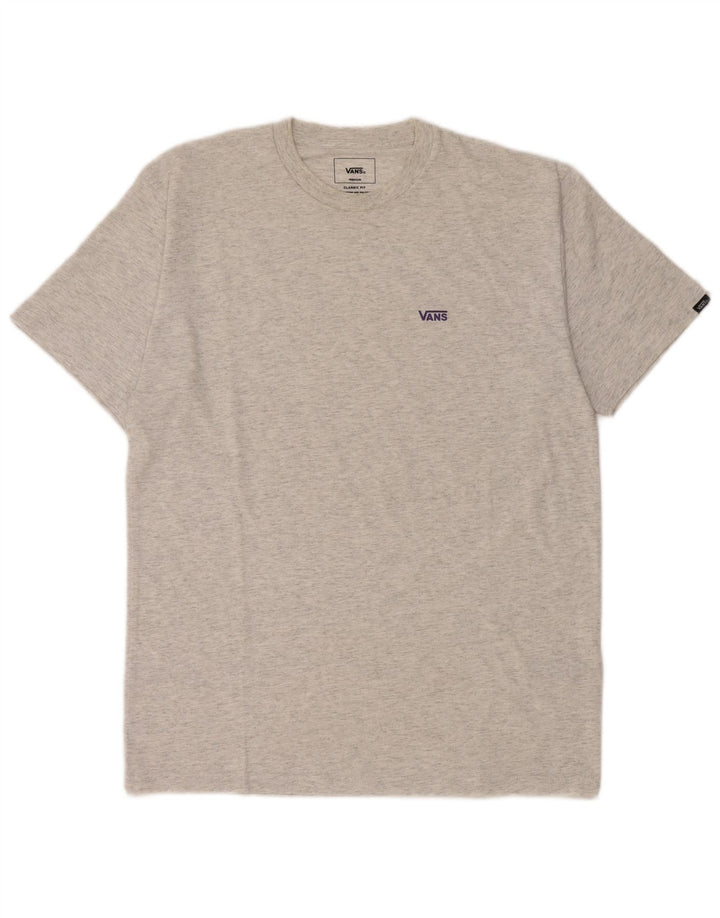 Vans Herre Classic Fit T-shirt Top Medium Grey Flecked Bomuld