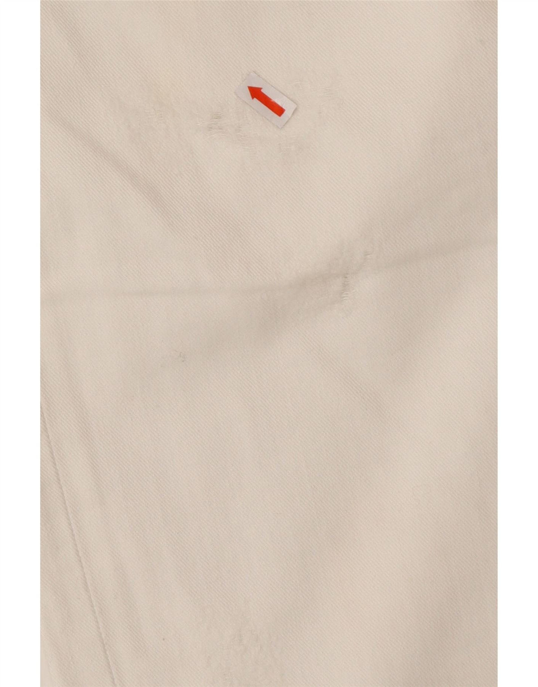 ZU ELEMENTS Dame Distressed Straight Jeans W32 L34 Hvid Bomuld