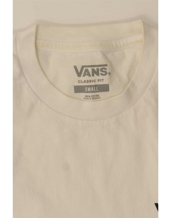 Vans Herre Classic Fit T-Shirt Top Lille Hvid Bomuld