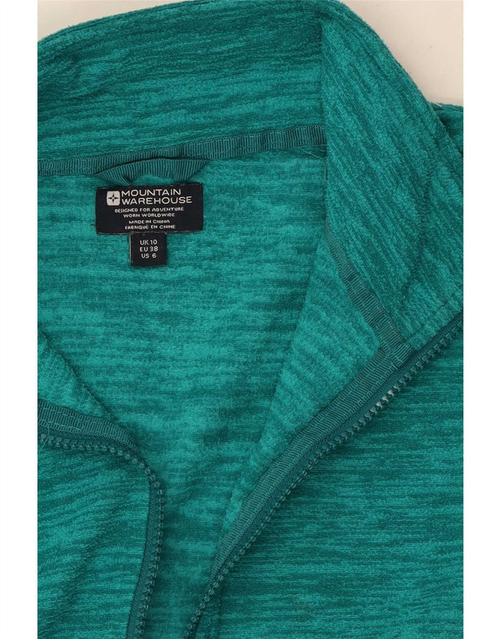 Mountain Warehouse Dame Liner Fleece Jacket UK 10 Small Green Flecked