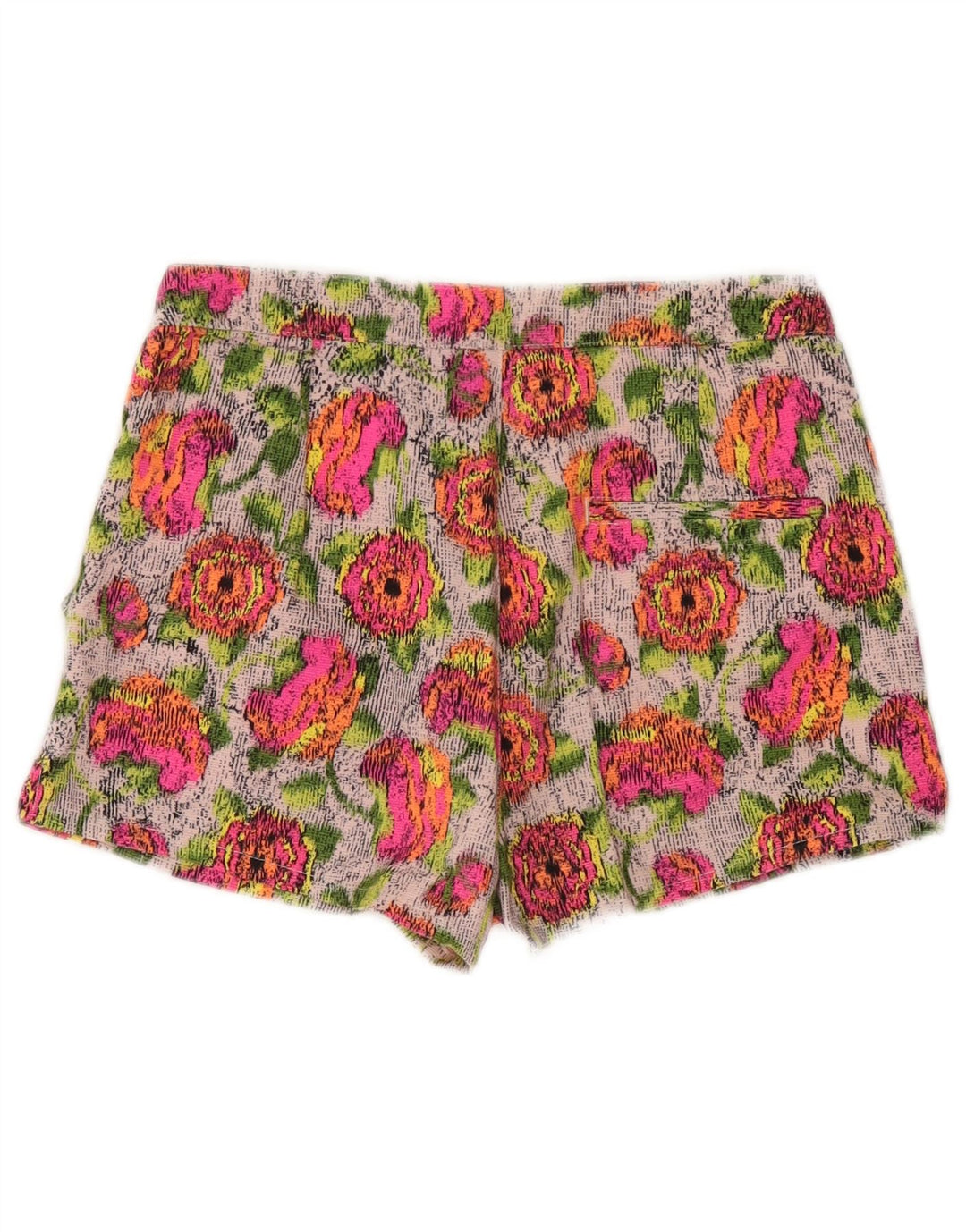 Zara Hot Pants til kvinder XS W24 Flerfarvet blomstret bomuld