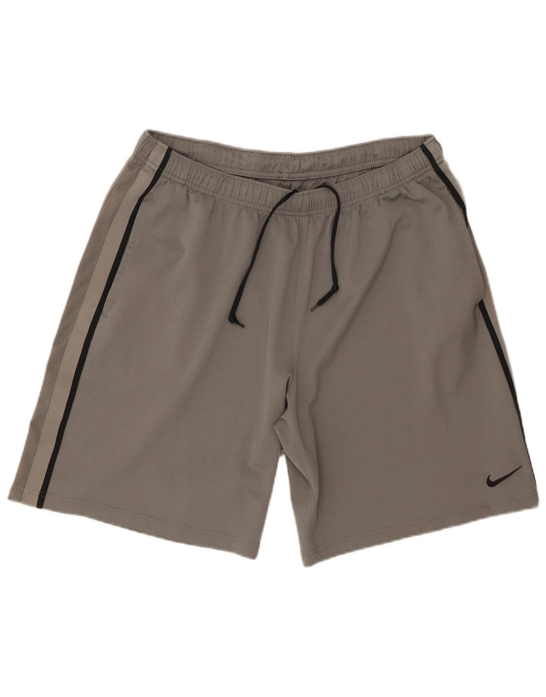 Nike Sportshorts til mænd, store gråstribede polyester