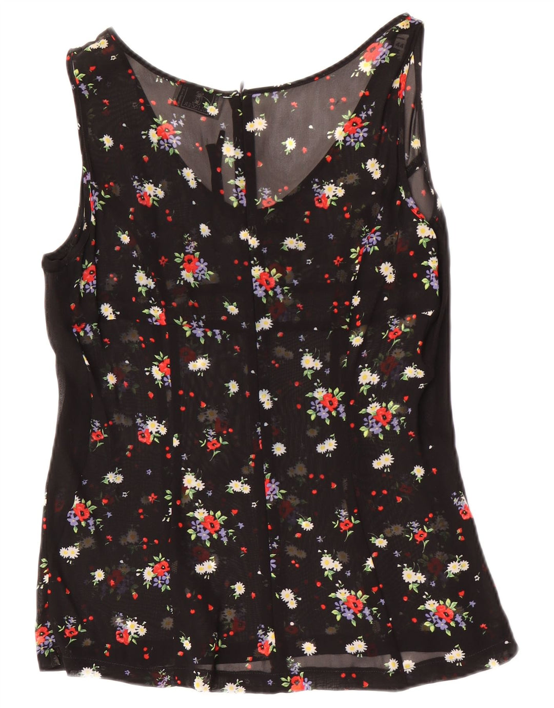 Oliver By Valentino Dame ærmeløs bluse Top IT 44 Medium Black Floral