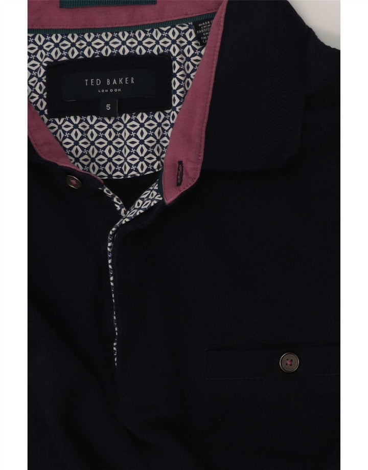 Ted Baker herre poloshirt str. 5 XL marineblå