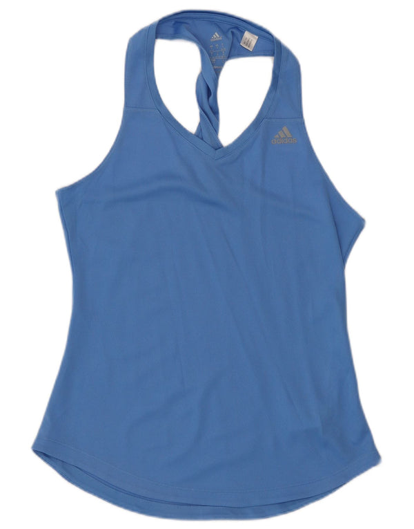 Adidas Womens Climalite Vest Top UK 8/10 Small Blue Polyester