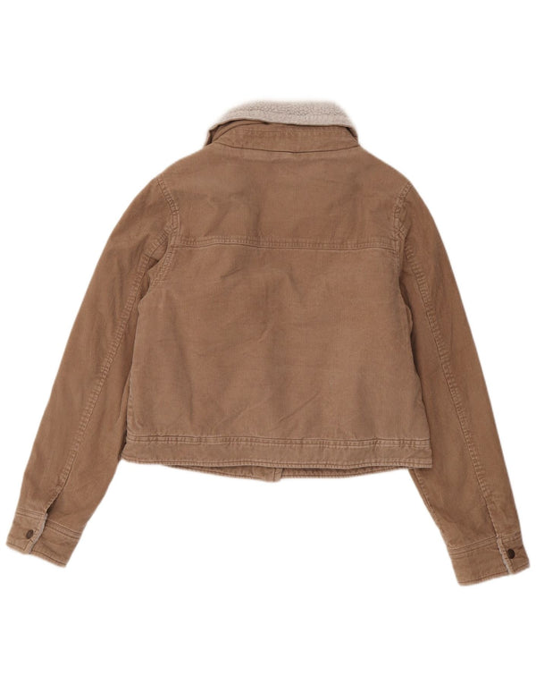Vans Dame Corduroy Sherpa Jacket UK 16 Large Beige Colourblock Bomuld