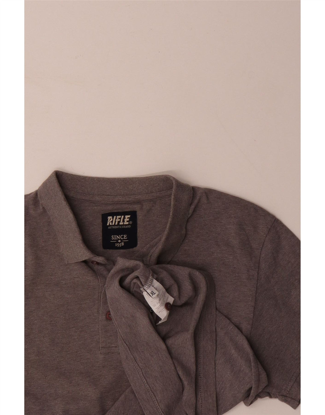 RIFLE Herre poloshirt XL Grå Bomuld