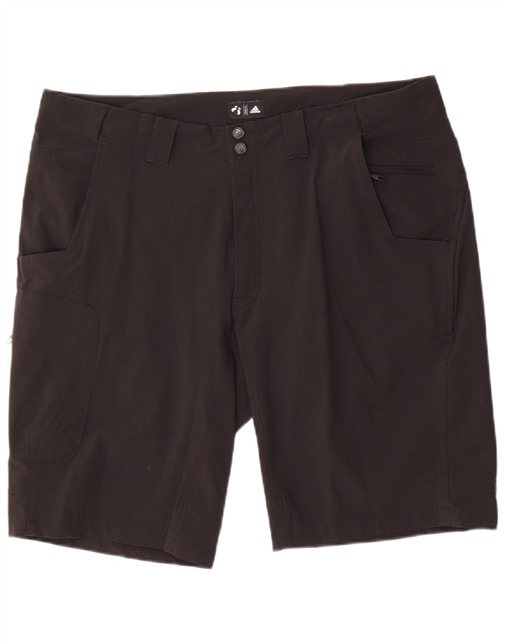 Adidas Herre Cargo Shorts W36 Stor sort nylon
