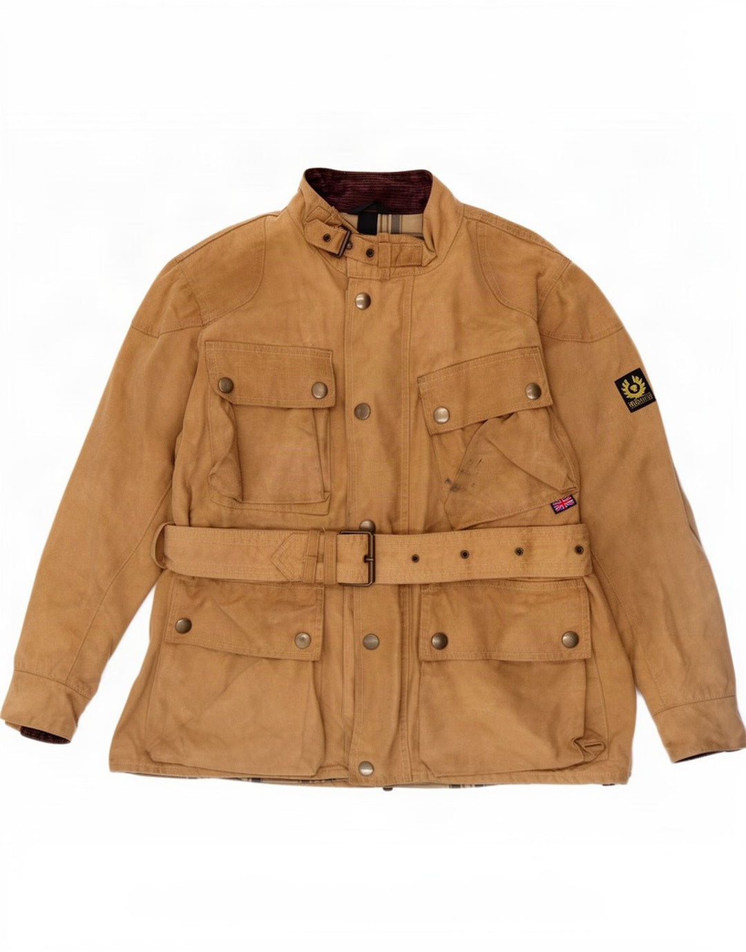 Belstaff Herre vokset bomuldsjakke UK 40 Stor Brun