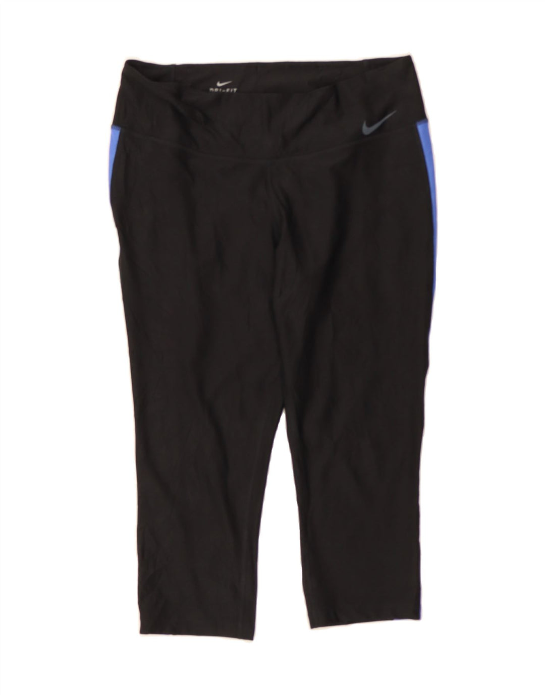 NIKE Womens Dri Fit Capri Leggings UK 16 Large Black Colourblock Polyester Vintage Nike and Second-Hand Nike from Messina Hembry 