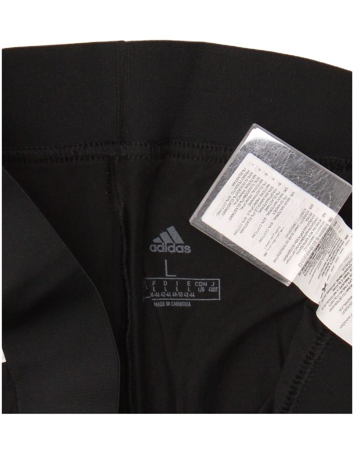Adidas Dame Capri Leggings UK 16 Large Black Bomuld