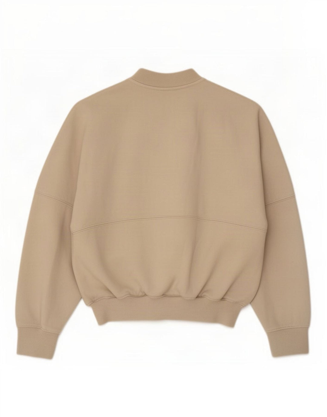 Zara Womens Oversized træningsdragt Topjakke UK 10 Small Beige Bomuld