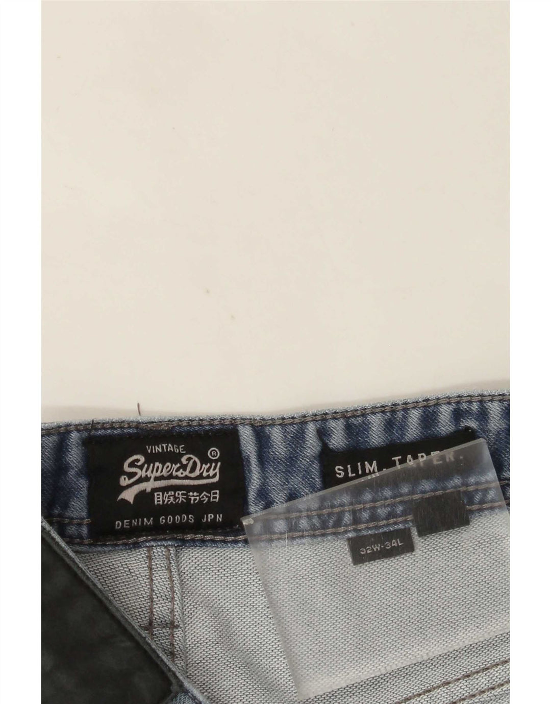 Superdry Slim Tapered Jeans til mænd W32 L34 blå bomuld