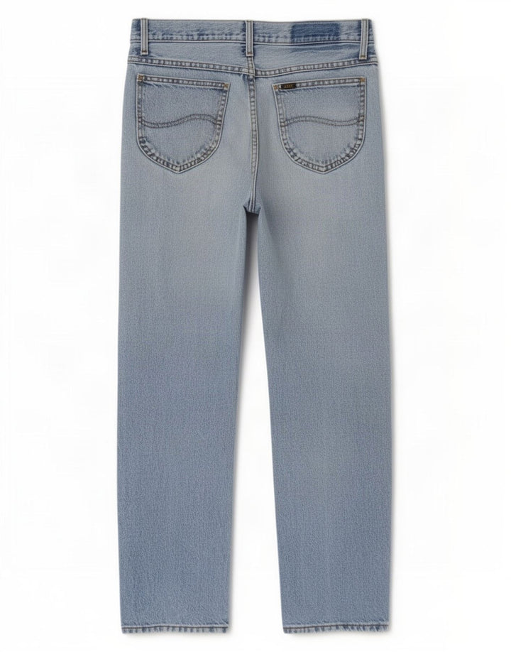 Lee Dame Brooklyn Straight Jeans W32 L30 Blå Bomuld