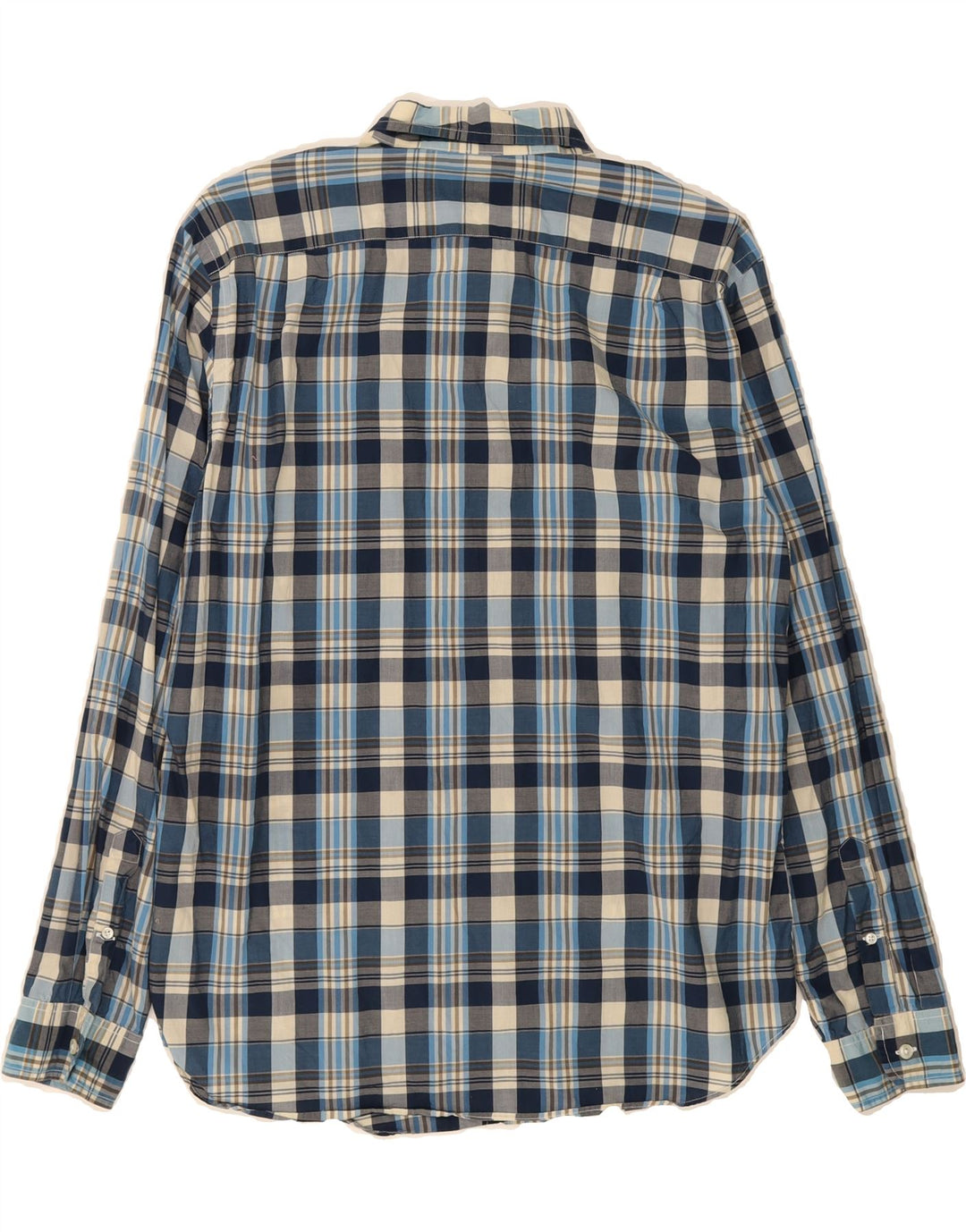 J. CREW Mens Shirt Medium Blue Check Cotton Vintage J. Crew and Second-Hand J. Crew from Messina Hembry 
