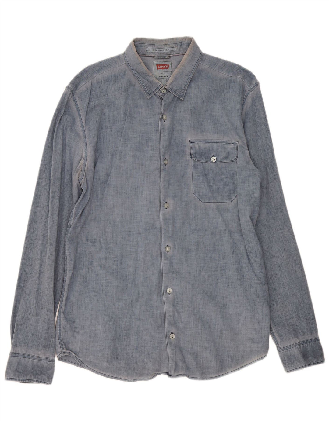 Levi's Herre Modern Fit skjorte, stor blå bomuld