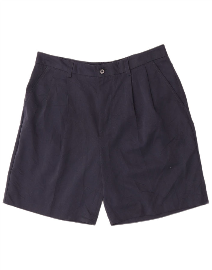 Izod Herre Chino Shorts W34 Large Navy Blue Polyester