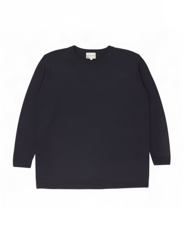 Laura Ashley Dame Boat Neck Jumper Sweater UK 10 Small Navy Blue