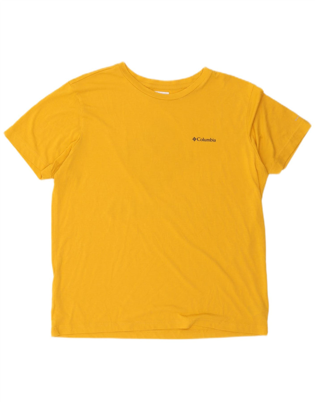 Columbia Herre Grafisk T-Shirt Top XL Gul Polyester