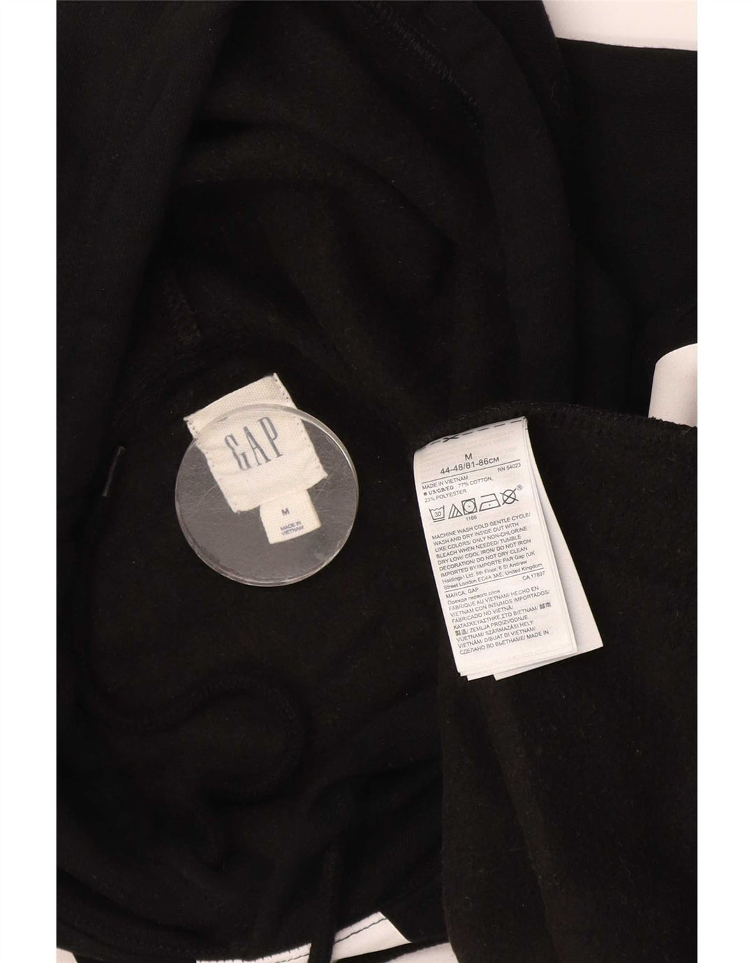 Gap Herre grafisk hættetrøje Jumper Medium Sort Bomuld