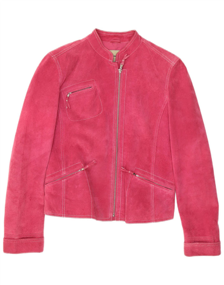 Conbipel Dame Ruskindsjakke IT 46 Large Pink Læder