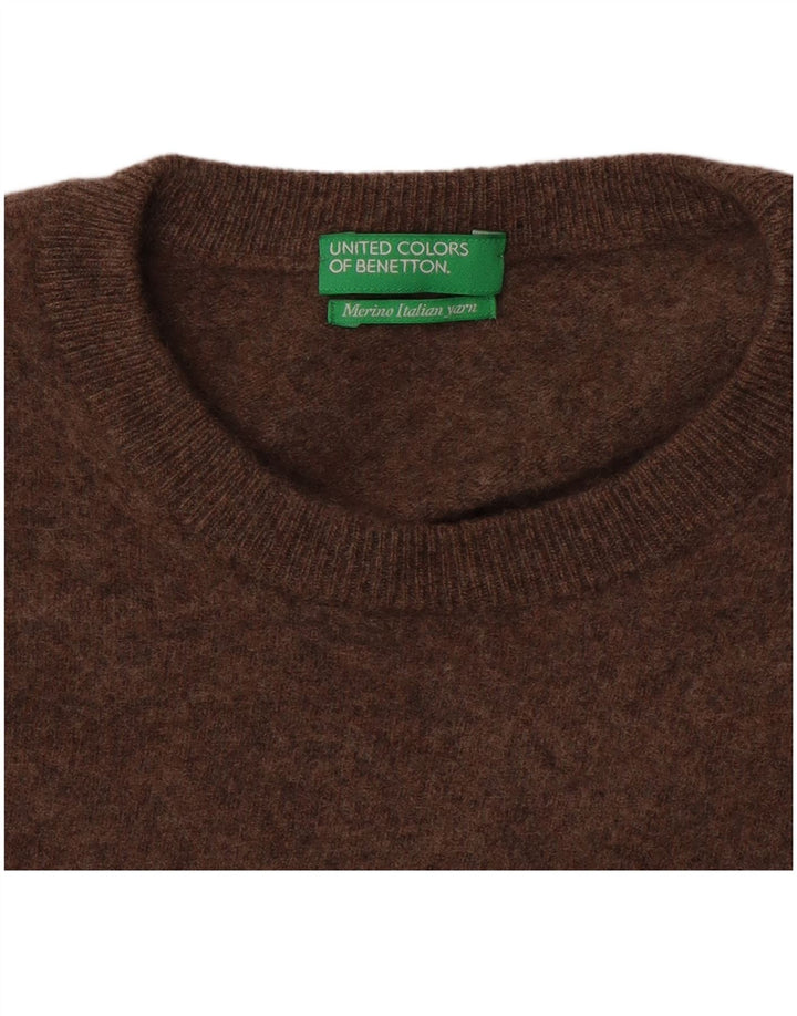 Benetton Dame sweater med rund hals DK 12 Medium Brun
