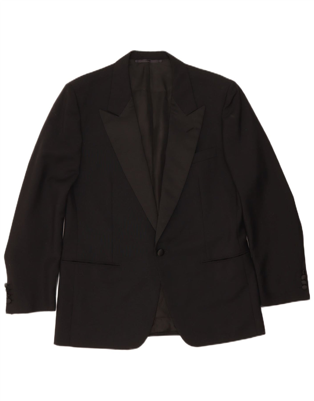 Gemelli Herre 1 Knap Blazer Jacket UK 42 XL Sort Uld