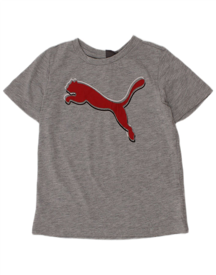 Puma drenge grafisk t-shirt top 4-5 år grå bomuld