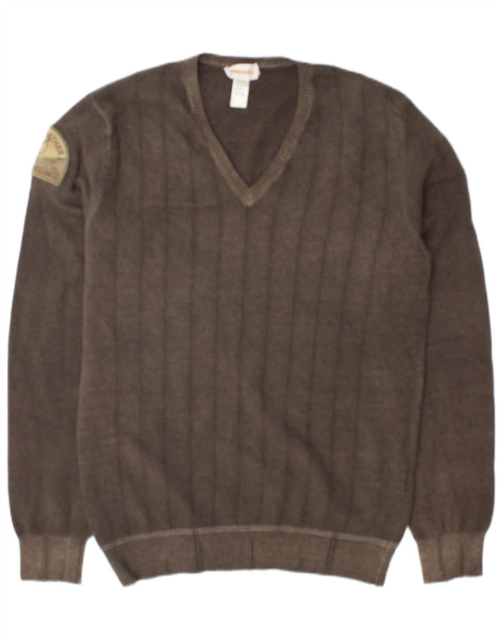 Diesel Herre V-hals sweater XL Grå Uld