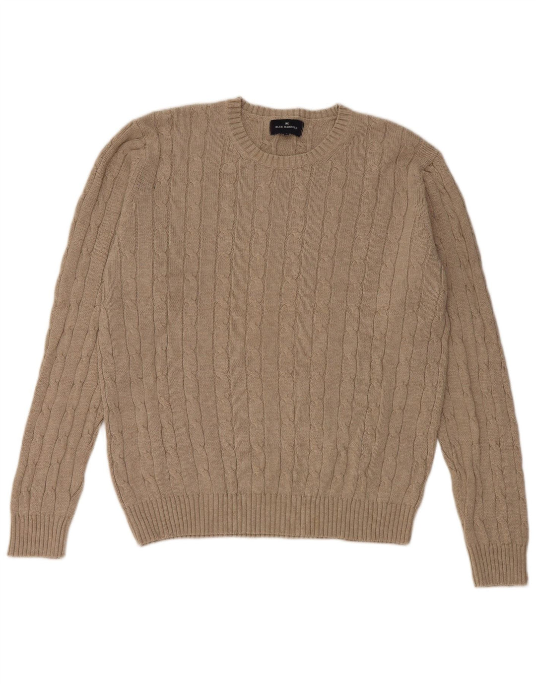 Marks & Spencer Herre Blue Harbor Crew Neck trøje Sweater Large Grå