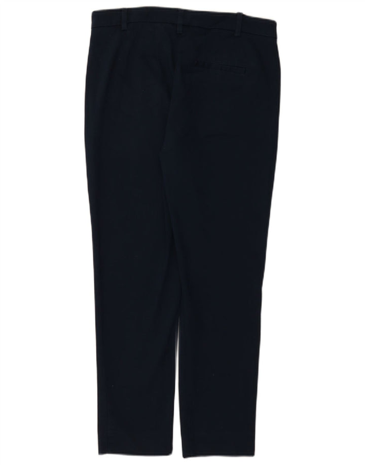 Marks & Spencer Dame Cropped Trousers UK 10 Small W30 L25 Navy Blue