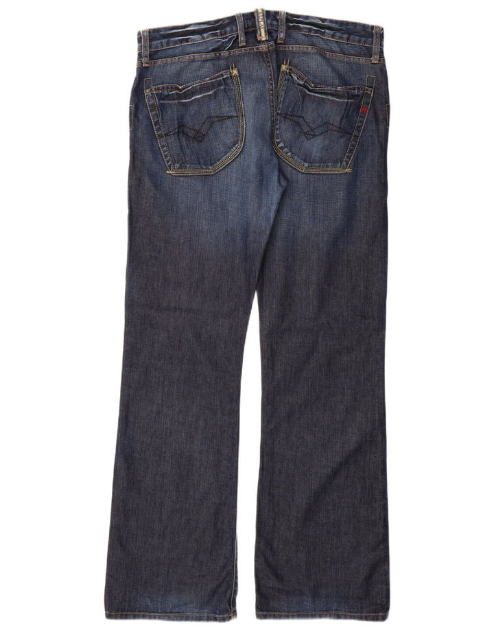 REPLAY Herre Bootcut Jeans W36 L34 Marineblå Bomuld