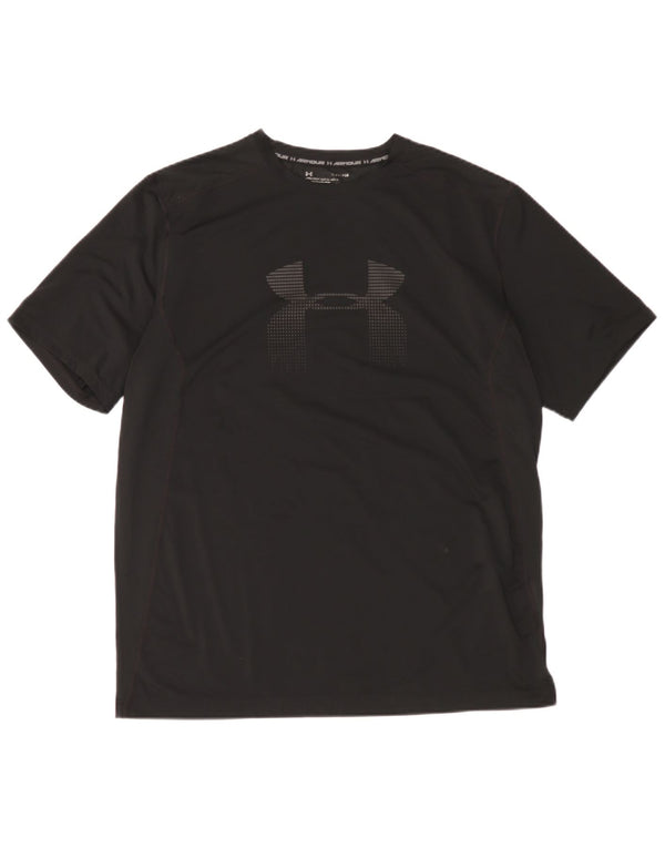 Under Armour Herre Heat Gear Grafisk T-Shirt Top XL Sort Polyester