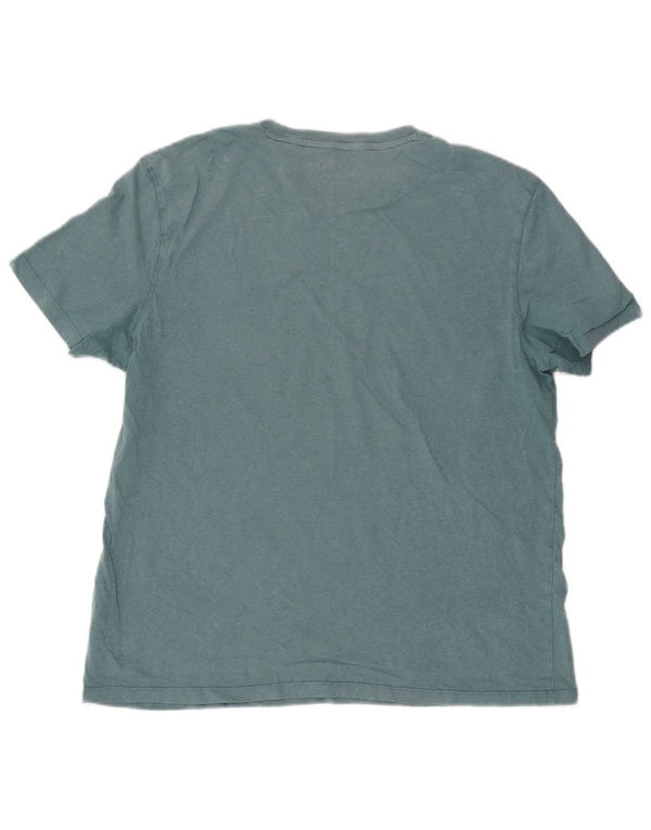 Fat Face Herre T-Shirt Top XL Blå Bomuld