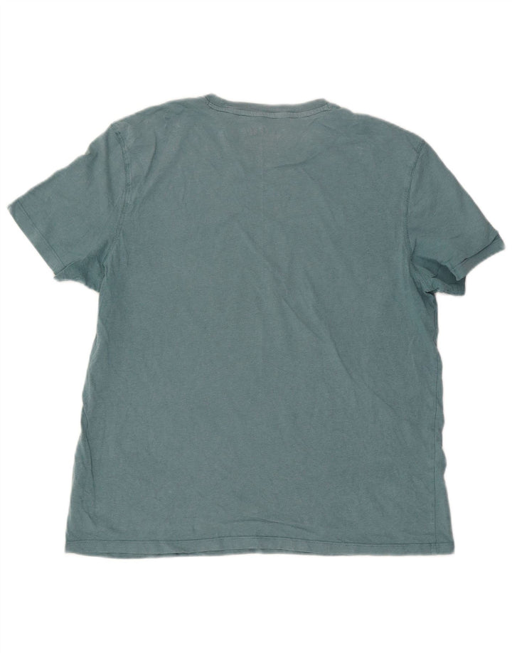 Fat Face Herre T-Shirt Top XL Blå Bomuld