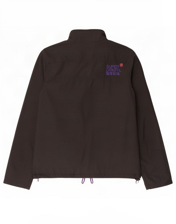 Superdry Womens The Windhiker Windbreaker Jacket UK 16 Large Black