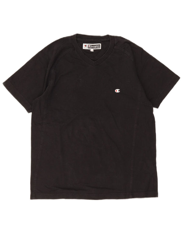 Champion Mens T-Shirt Top Small Black Cotton