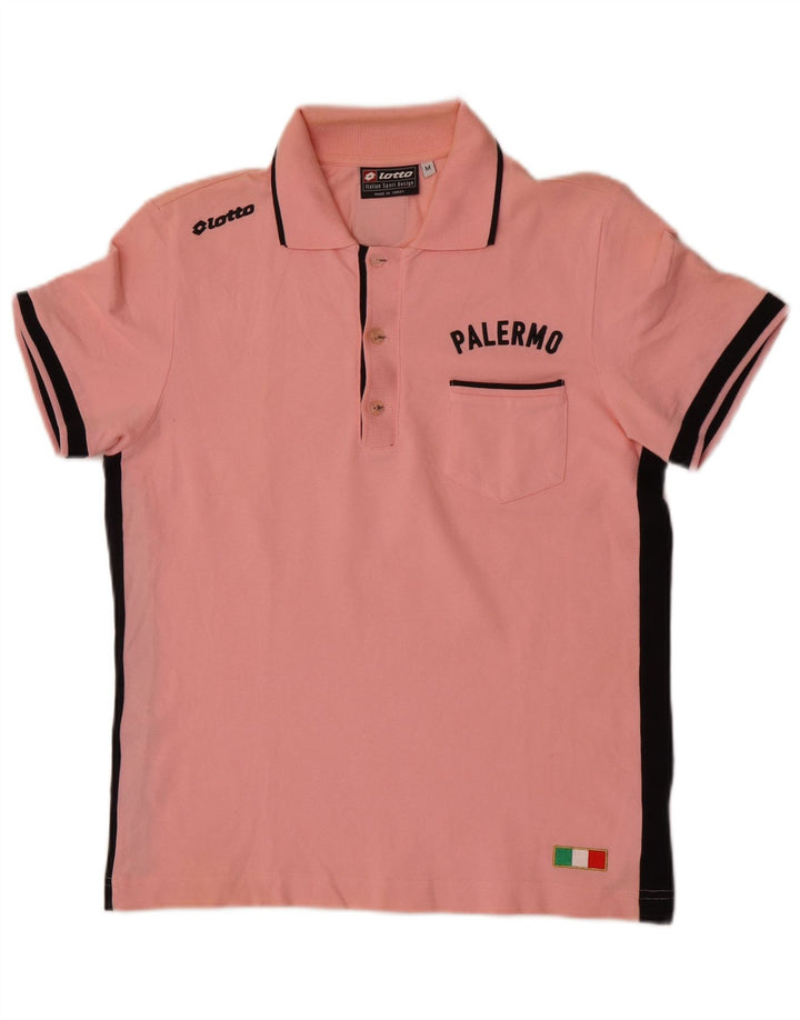 Lotto Herre grafisk poloshirt Medium Pink Colourblock Bomuld