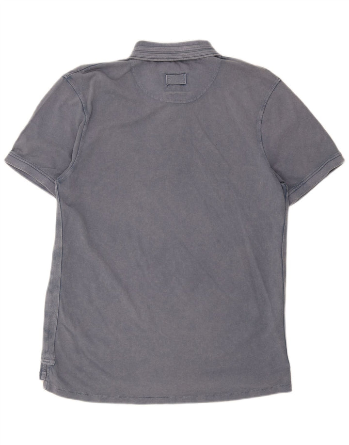 Weird Fish Herre Polo Shirt Stor Blå Bomuld