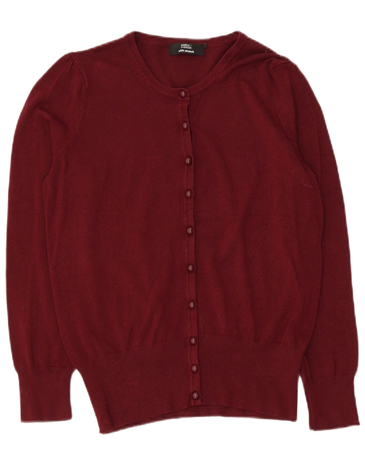 Marks & Spencer Dame Cardigan Sweater UK 12 Medium Maroon Viscose