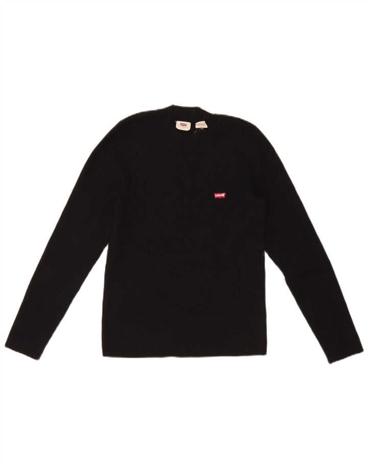Levi's dame sweater med rund hals DK 14 Stor sort akryl
